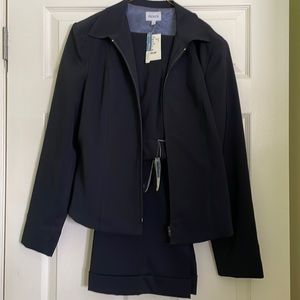 Pants suit navy with light blue trim